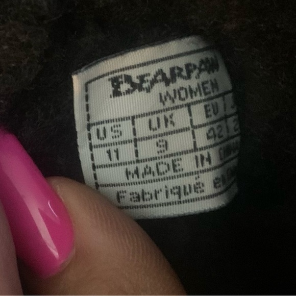 BearPaw Ariella Water Resistant Black Suede Boots Fur Lined Womens Size 11 - Picture 9 of 9